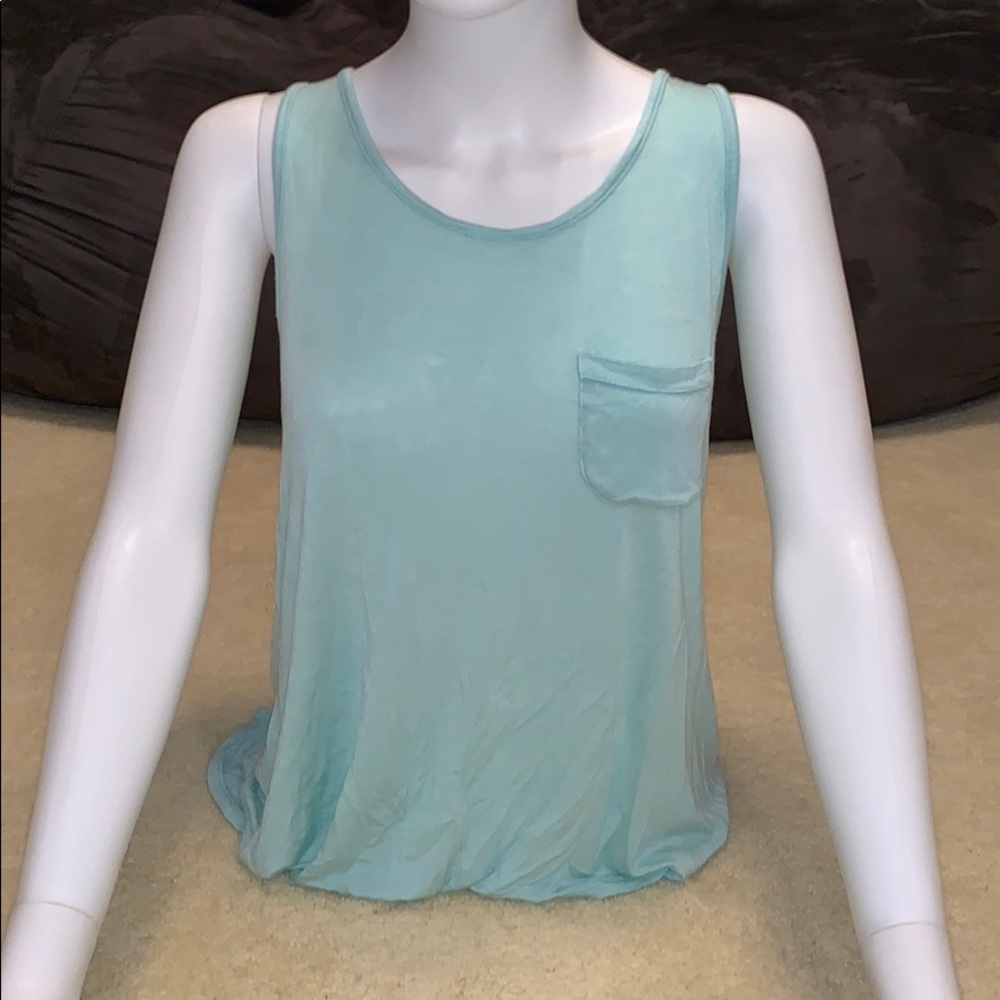 Light Blue Vintage Havana Tank Top with cool back